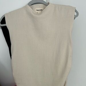 Open Edit Ruched Cap Sleeve Sweater Nordstrom Sleeveless Top